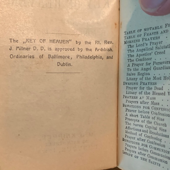 “GOLDEN KEY OF HEAVEN” or Manual of Prayer Vintage Book Bible Psalms/Verses, etc - Picture 3 of 14
